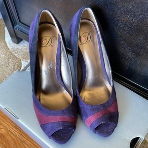 Velvet Platform Heels